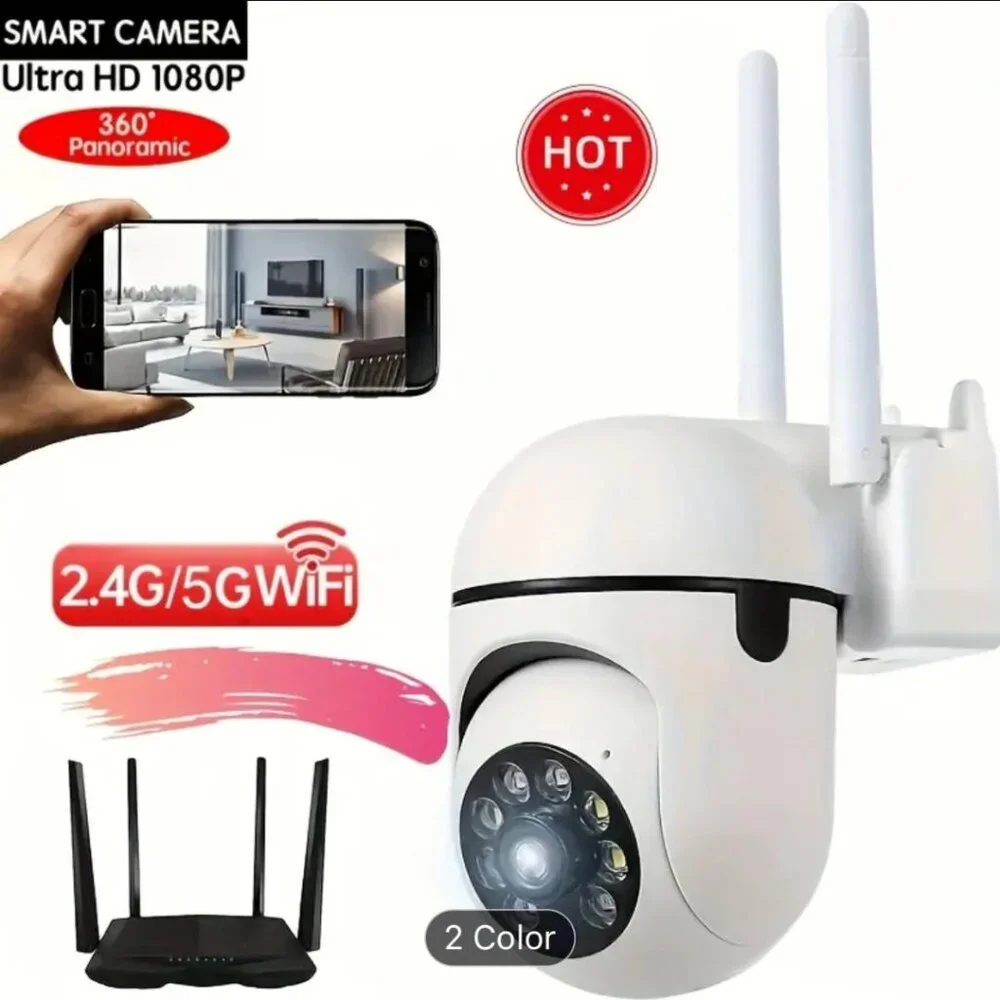 1080P Surveillance Camera, Dual Band, PTZ Auto Tracking, Motion Detection, Wifi